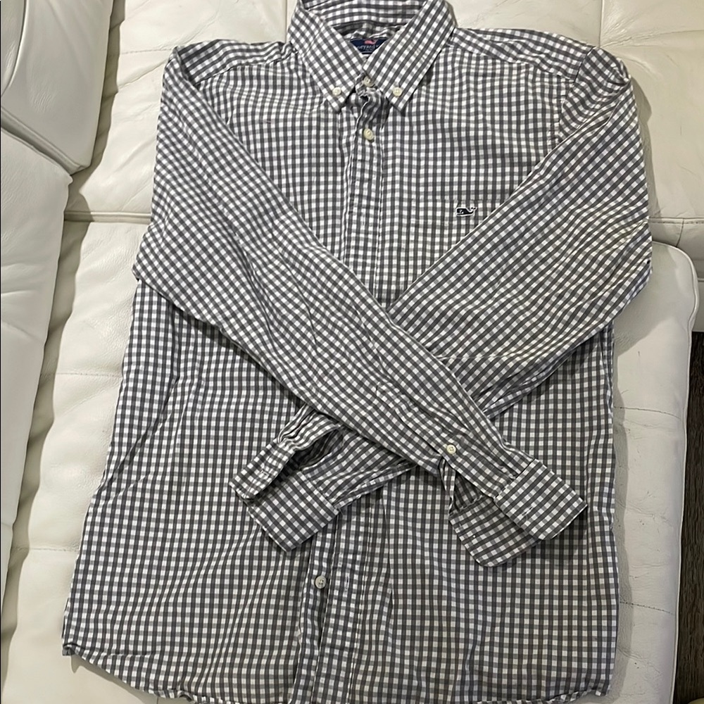 Vineyard Vines Gray Casual Button Down Shirt Timeless Style